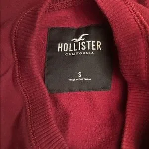 Hollister Sweaters Hollister Maroon Cropped Sweatshirt Poshmark